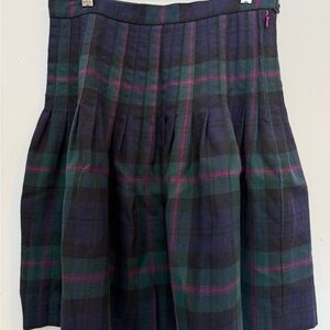 346 Brooks Brothers 100% wool plaid pleated skirt Size 6